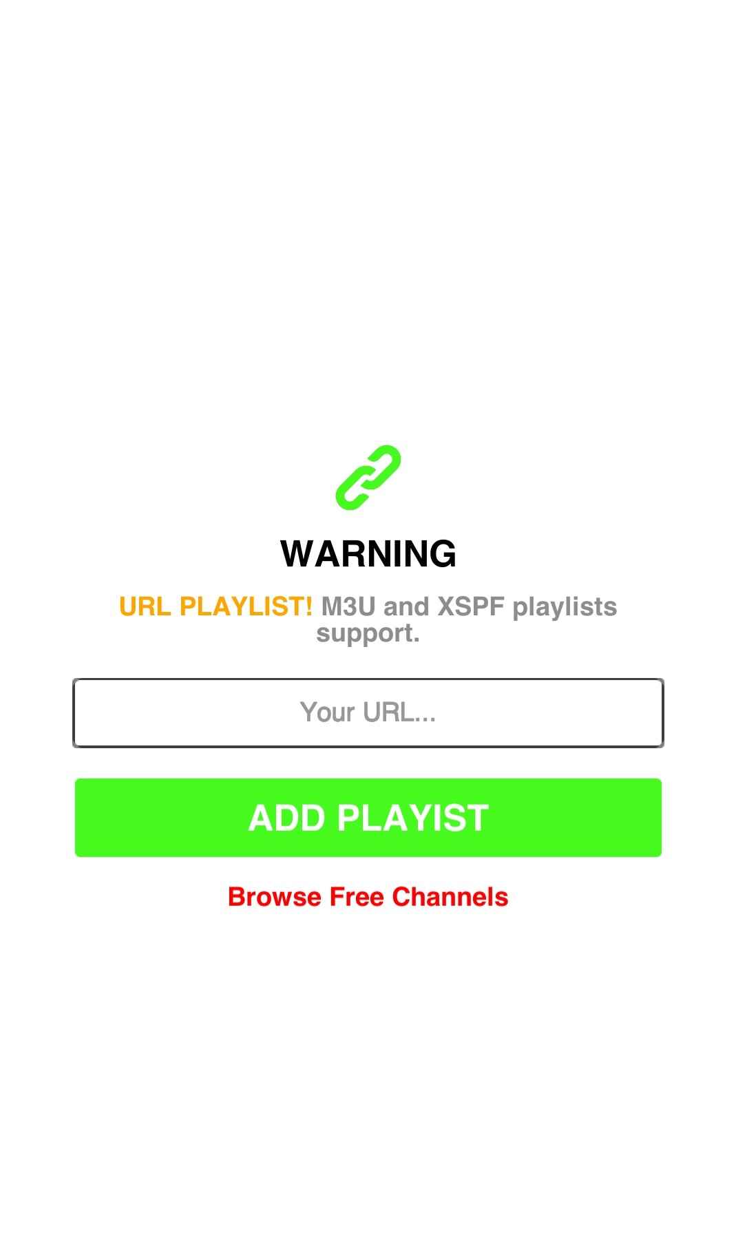 Select Add Playlist to stream Helix IPTV