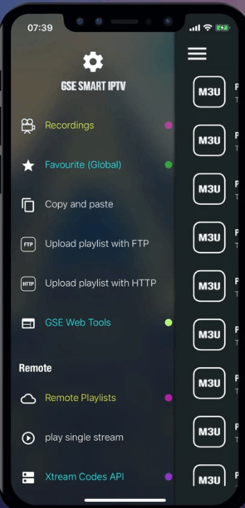 Select Remote Playlist to stream Eternal IPTV