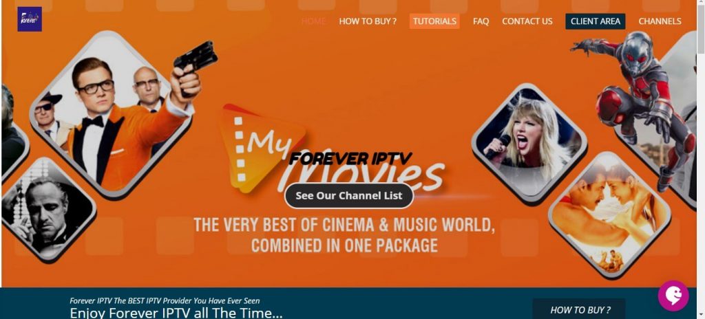 Visit the Forever IPTV website using a browser