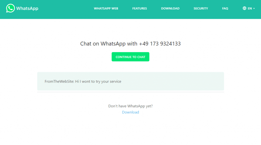 WhatsApp chat request of Ghost IPTV