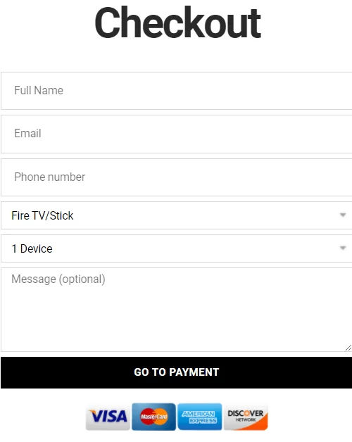 Select the Go to Payment button in the Iconic Streams Checkout page