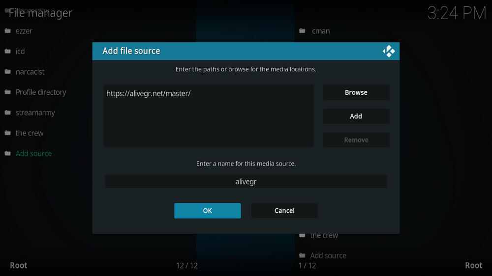 Select OK to secure Sapphire Secure IPTV