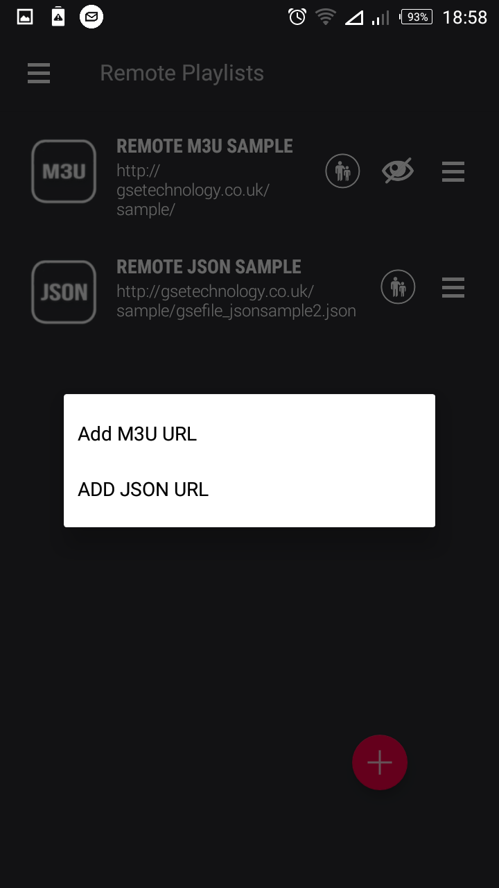 Select Add M3U URL to stream Sportz TV IPTV