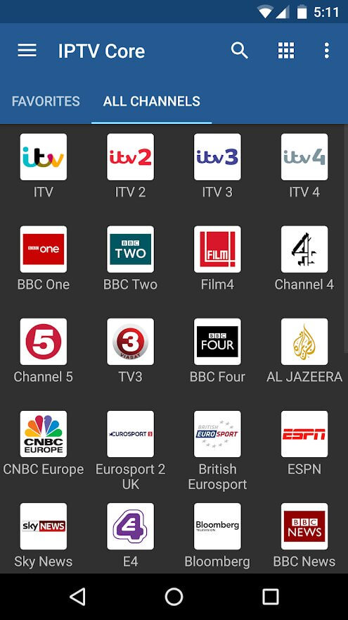 Access TV channels from Dozenz IPTV 