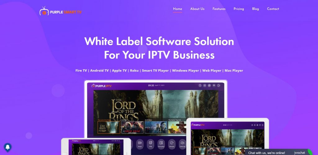 Visit the Purple IPTV website