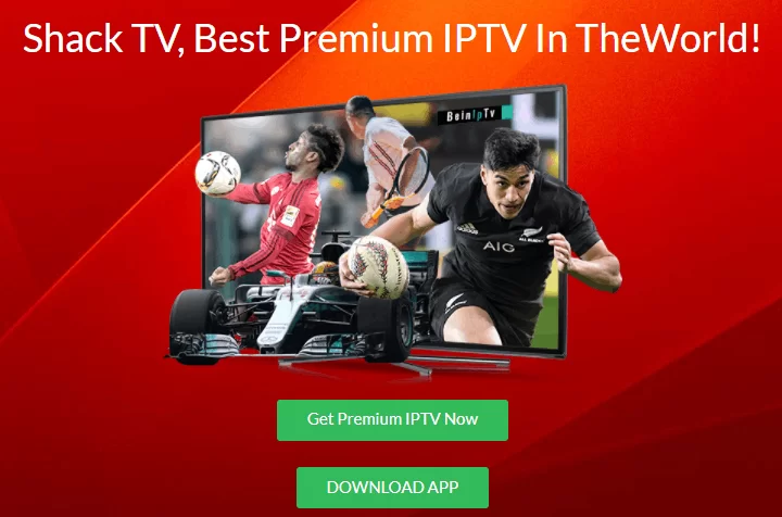 Select the Get Premium IPTV Now button in the Shack TV IPTV website
