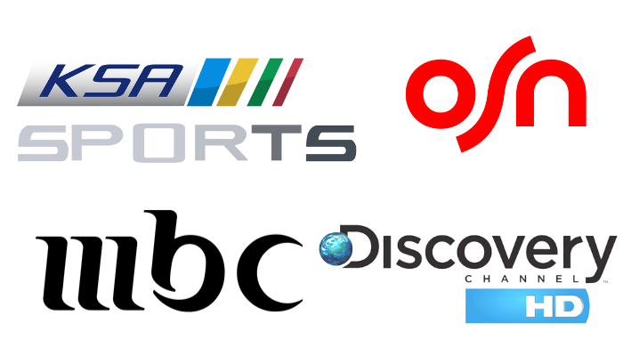Channels KSA Sports, OSN, MBC, Discovery Channel HD