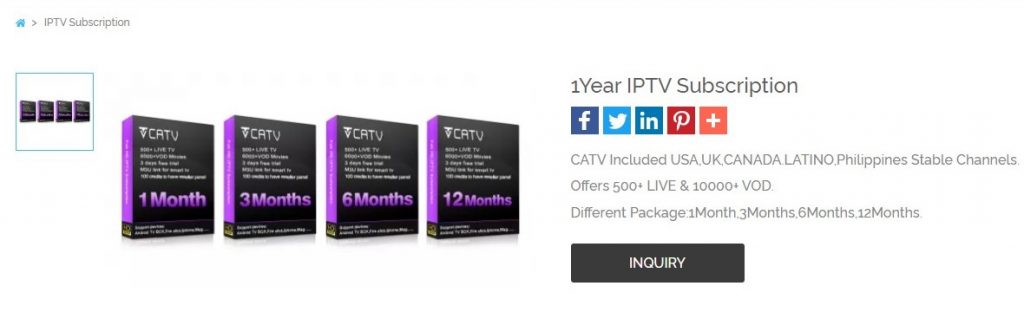 CATV IPTV Subscription