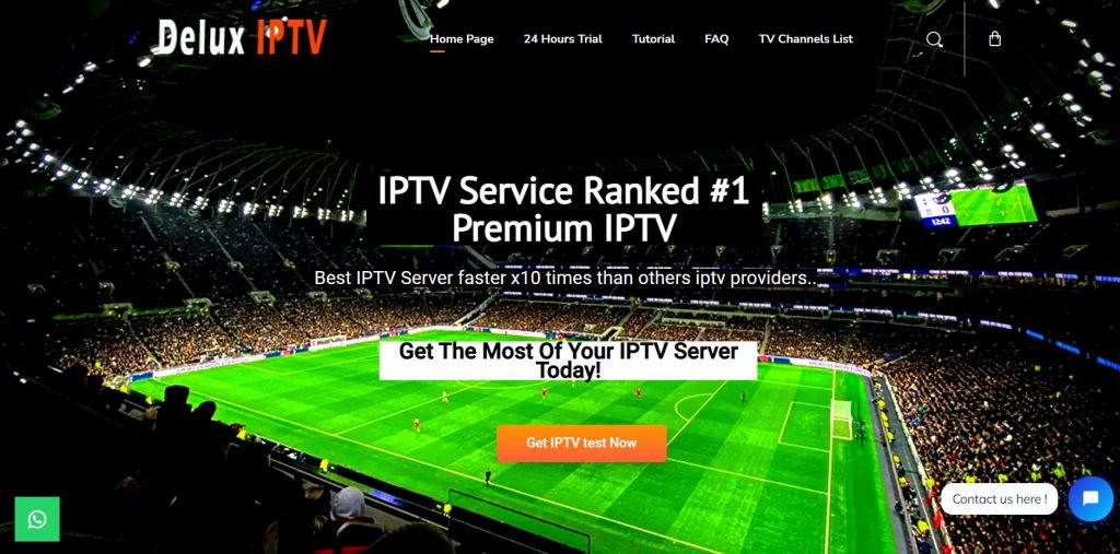 Visit the Delux IPTV website