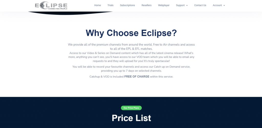 Visit the Eclipse IPTV website