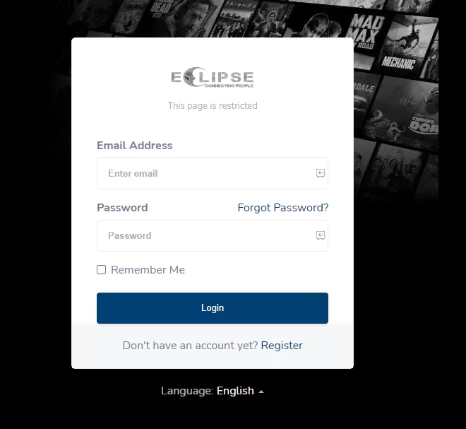 Sign in to your Eclipse IPTV account