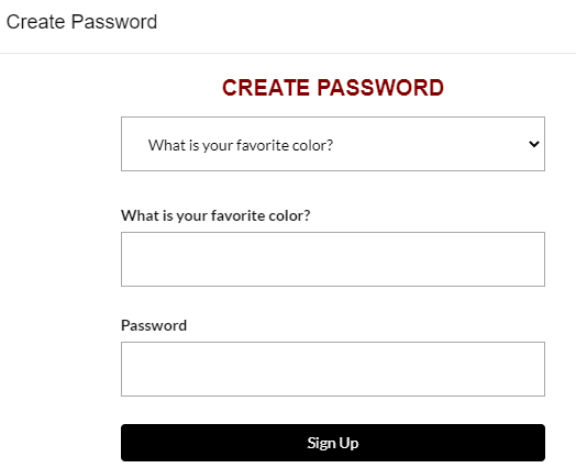 Create Password