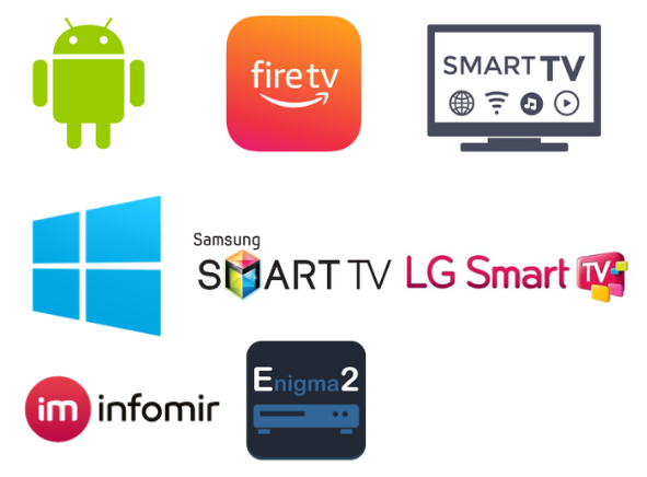 OTT Platinum IPTV- Supporting Devices: Android, Firestick, Smart TV, Windows PC, Samsung Smart TV, LG Smart TV, MAG and Enigma 2
