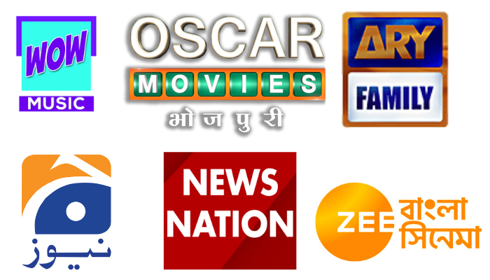 channels from swift streams WOW Music, OSCAR Movies, ARY FAMILY, News Nation, ZEE