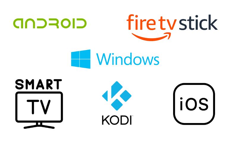 Android, Firestick, Windows, Kodi, Smart TV, iOS.