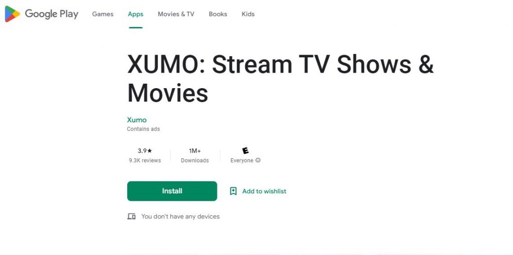 Install Xumo TV