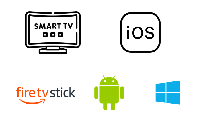 Android, ios, firestick, pc, smart tv