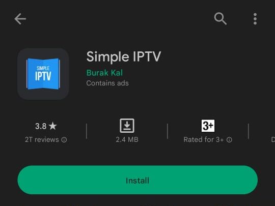 install the Simple IPTV 