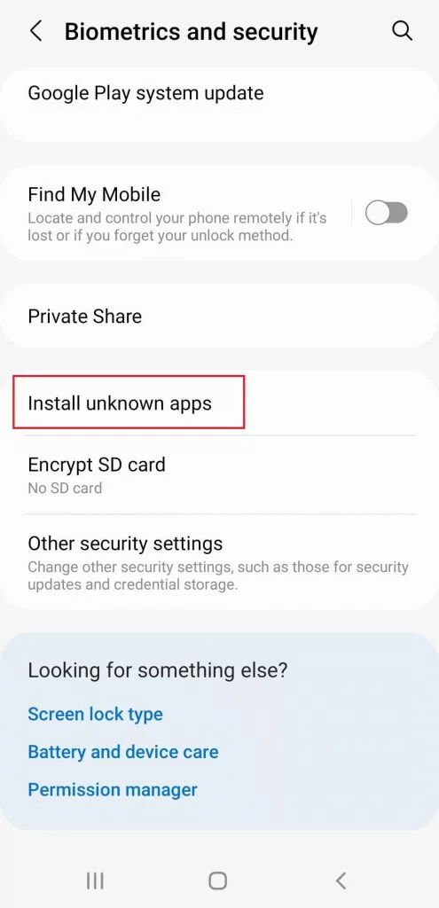install unknown apps option to get 6iptv