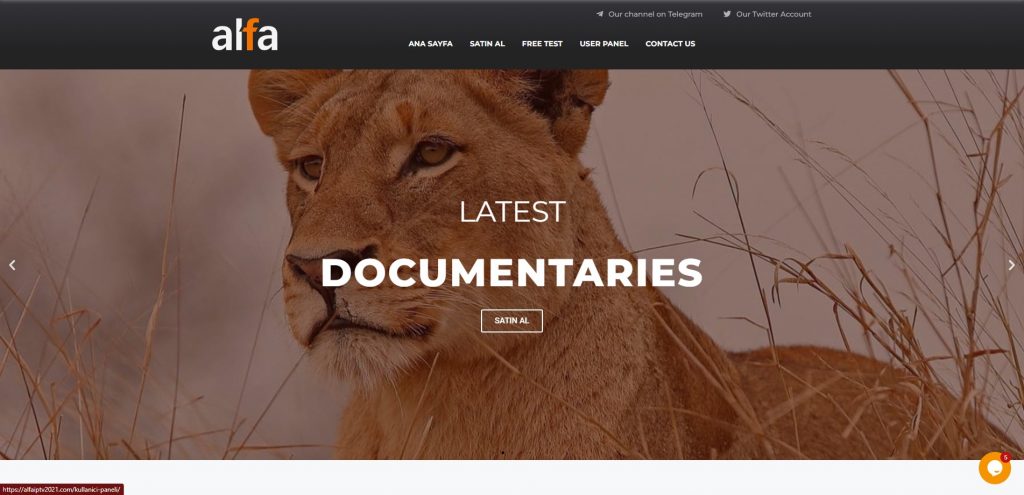 Alfa IPTV official website.