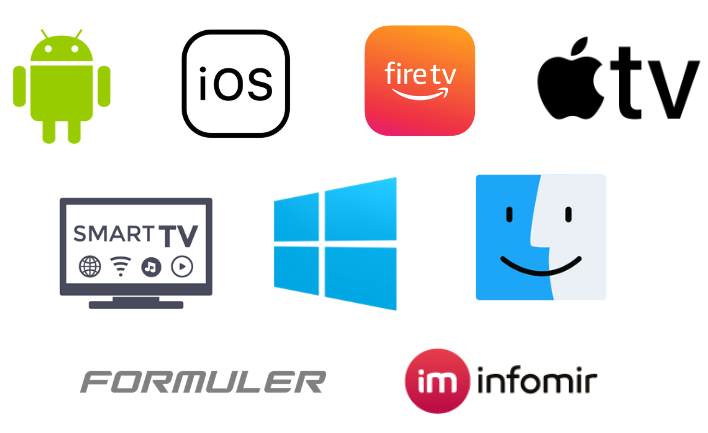 Compatible Streaming Devices of Edge IPTV: Android, iOS, Firestick, Apple TV, Smart TV, Windows PC, Mac, Formuler and MAG