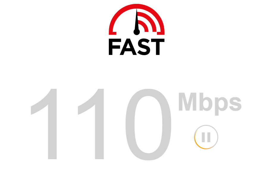 Test the internet speed
