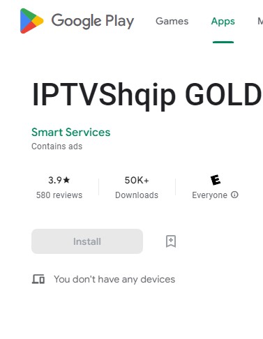 IPTV Shqip Android app