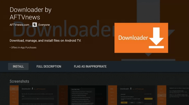 Download Downloader to  install IPTV on Sony TV