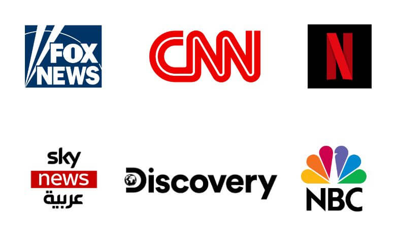 Netflix, Cnn, Fox news, Sky news, Discovery, NBC channels on Renbow IPTV