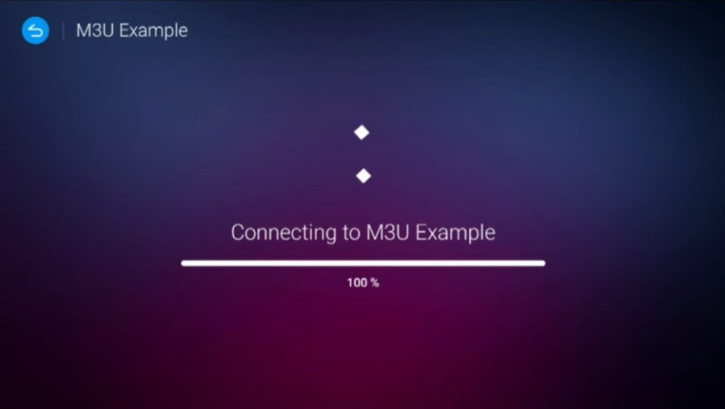 M3U connecting page