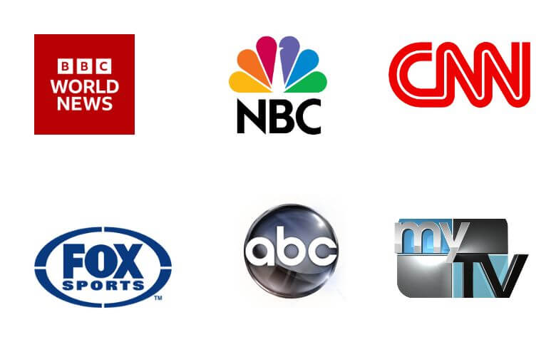BBC, NBC, CNN, FOX, abc, my TV.