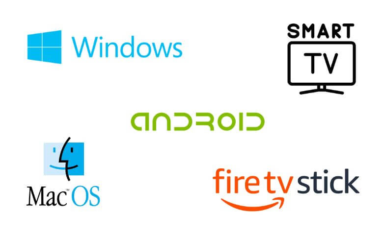 Android, Smart TV, Mac, Windows, Firestick.