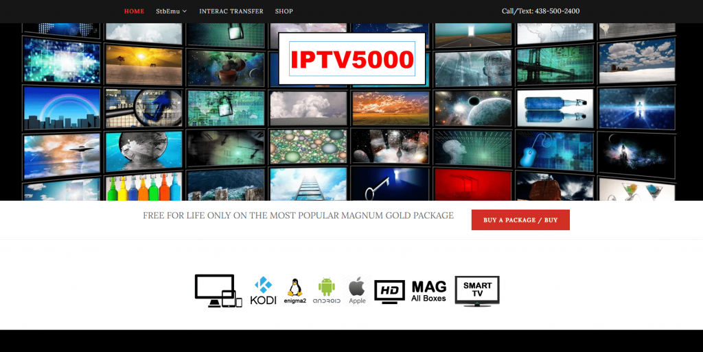 IPTV 5000 official page