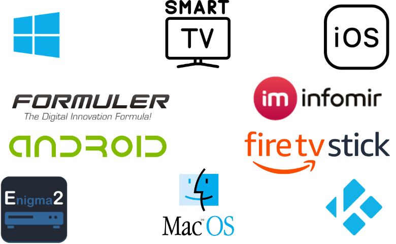 Android, Windows, Mac OS,MAG, Firestick, Formuler, Enigma2, Kodi, Smart TV, iOS devices for Vicom IPTV
