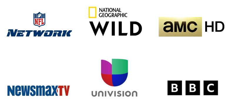 Channel List of Dream IPTV: NFL Network, Nat Geo Wild, AMC HD, NewsmaxTV, Univision, BBC