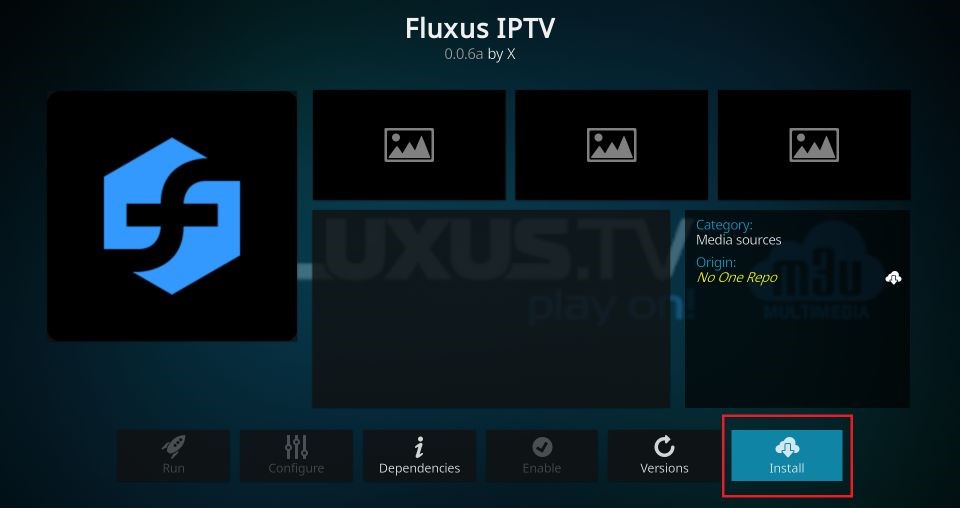Install Fluxus IPTV
