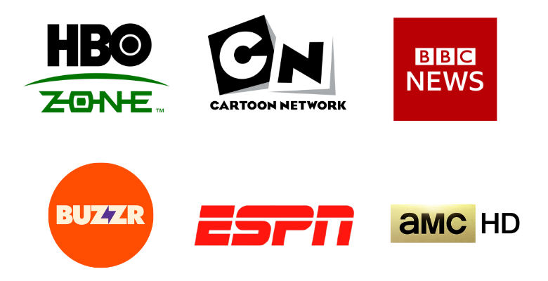 Channel List of IPTV zdarma: HBO Zone, Cartoon Network, BBC News, Buzzr, ESPN, AMC HD