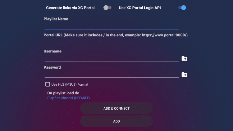 Select Add & Connect to access Marvel IPTV