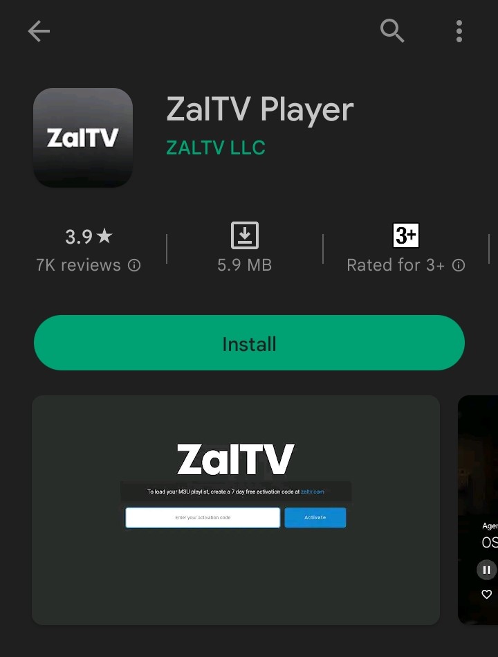 ZalTV Player app