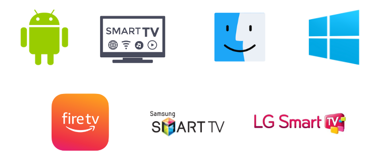 Easy IPTV - Supported Devices: Android, Smart TV, Mac, Windows, Firestick, Samsung & LG Smart TV.