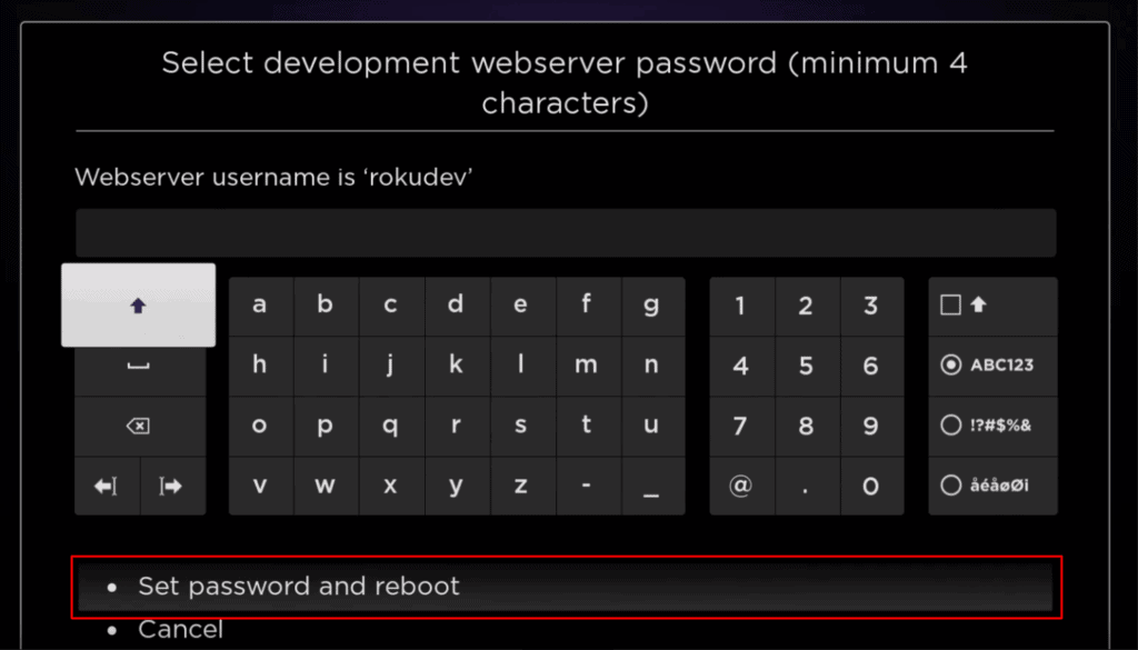 Set code password