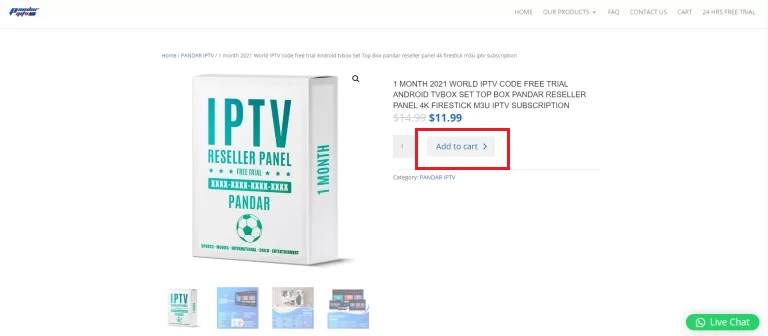 Pandar IPTV pack