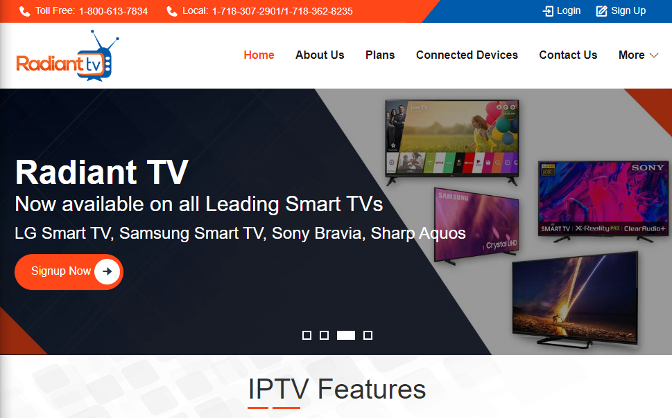 Click the Login button - Radiant IPTV
