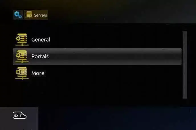 choose the Portals menu.
