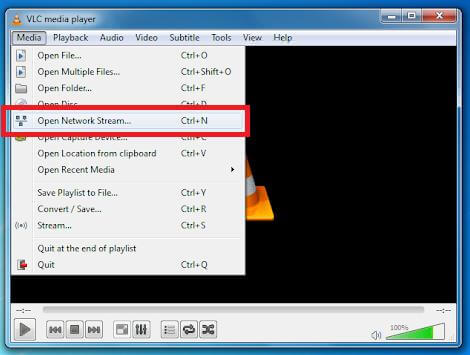 select the Open Network Stream option.