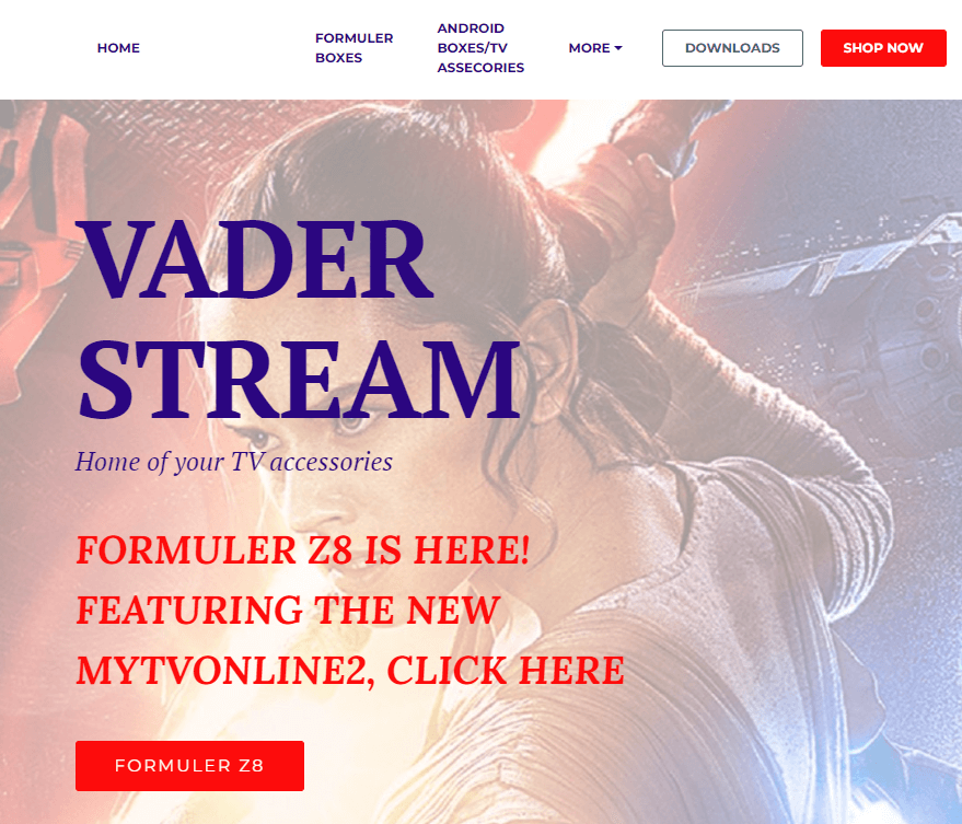 head to the official site of Vader Stream.