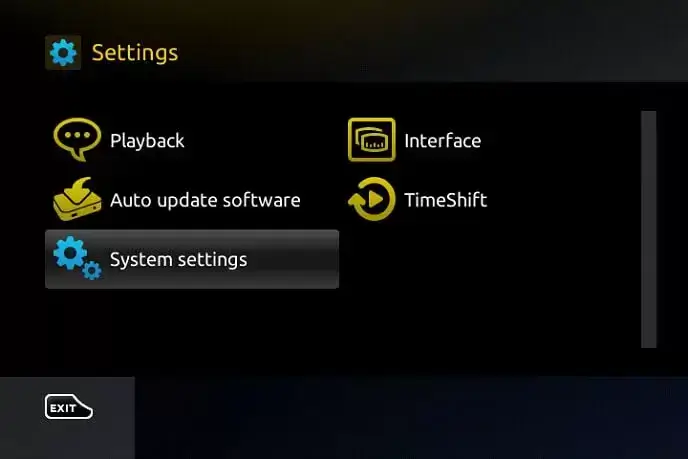 click on the System Settings option