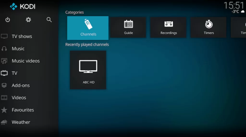 Select Enable > Channels