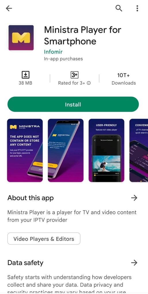 Install Ministra Player IPTV on Android Smartphone