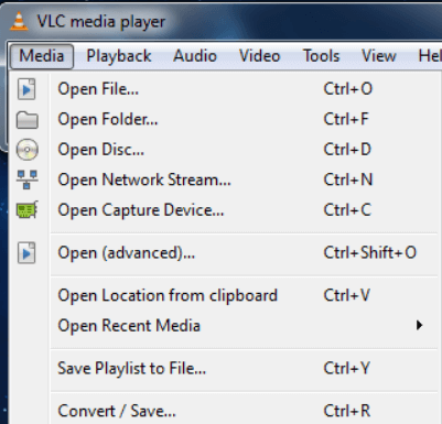 Open Network Stream on VLC Media Player